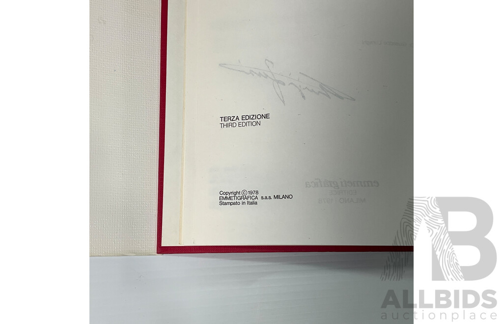 Signed Alfa Romeo All Cars From 1910 Book by Luigi Fusi