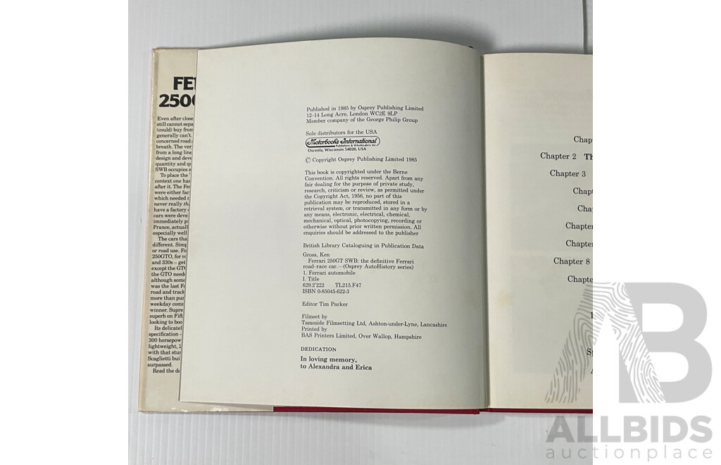 Ferrari 250 GT SWB the Definitive Road Race Car Book