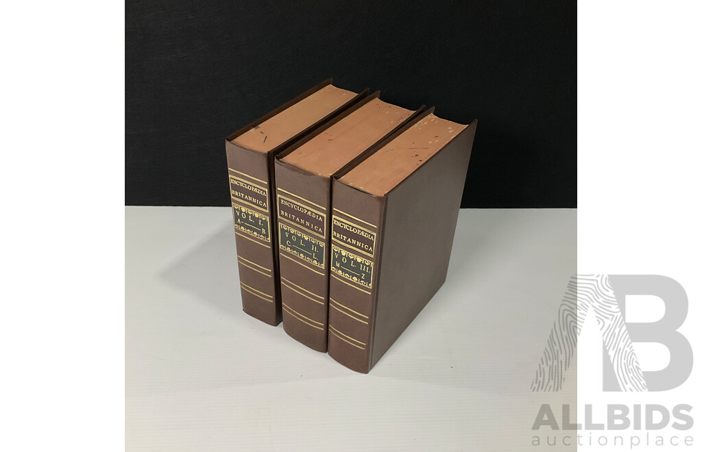 Set of Three Volumes of Encyclopaedia Britannica