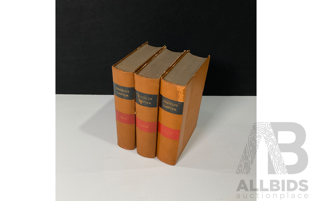 Set of Three Volumes of Cassell's Lawyer