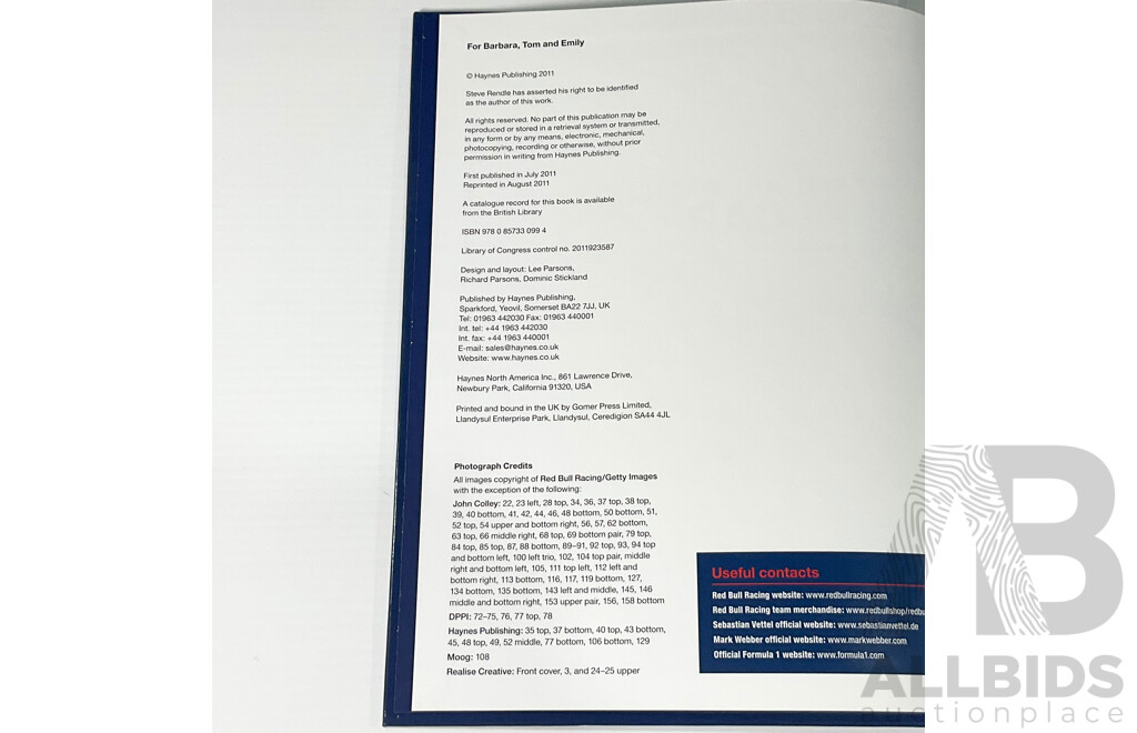 2010 Red Bull Racing F1 Owners Workshop Manual