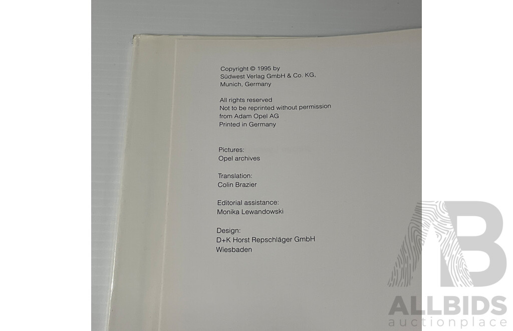 1995 Opel the Company the Cars the People Book