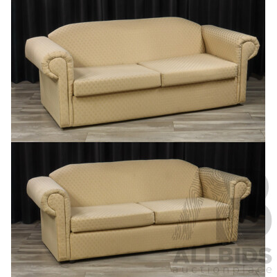 Pair of Fabric Two Seater Lounges