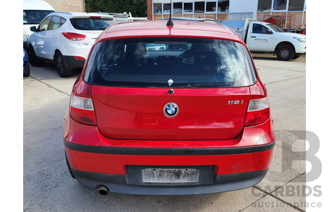 06/2005 Bmw 1 18i E87 5d Hatchback Red 2.0L