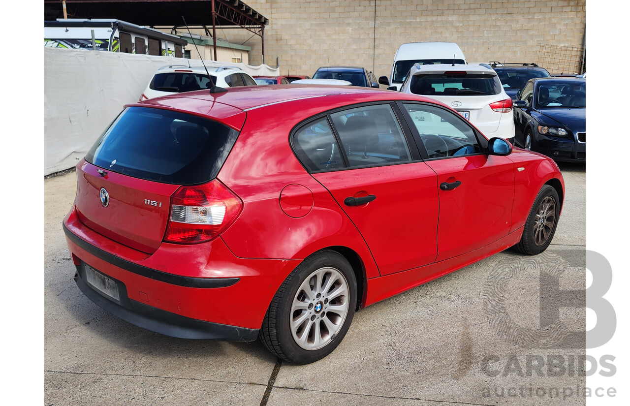 06/2005 Bmw 1 18i E87 5d Hatchback Red 2.0L