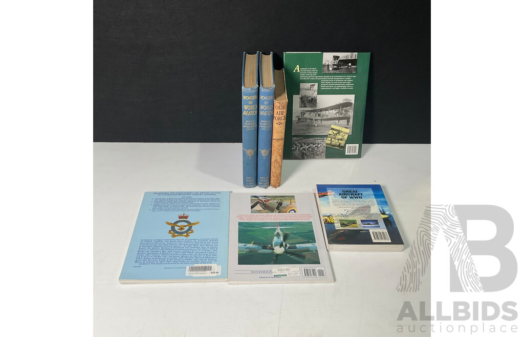 Collection of Seven First Edition Books on Aviation