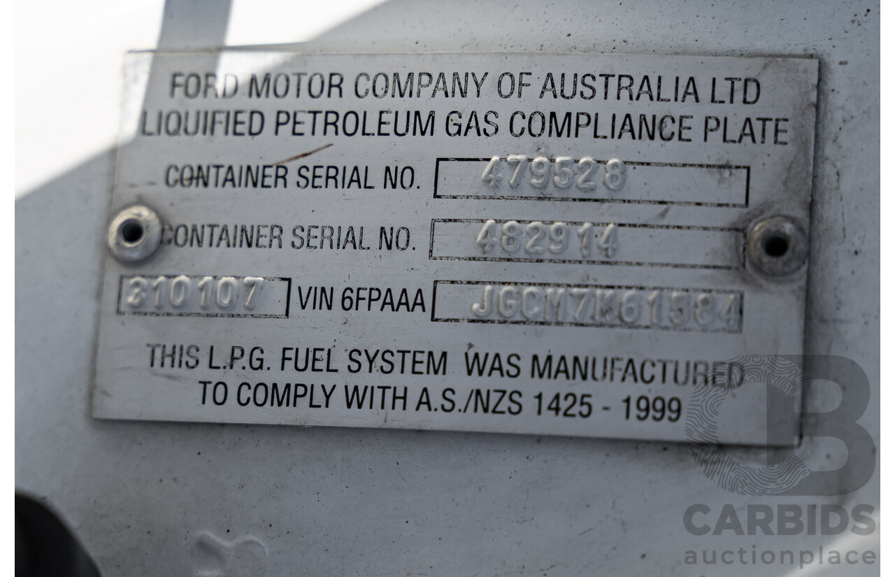 01/2007 Ford Falcon XL (LPG) RWD BF MKII C/Chas Winter White 4.0L