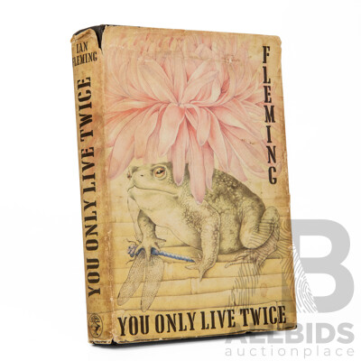 Ian Fleming (20th Century, British, 1908-1964) You Only Live Twice (James Bond), Rare First Edition Hard Cover with Original Dust Jacket (1964)