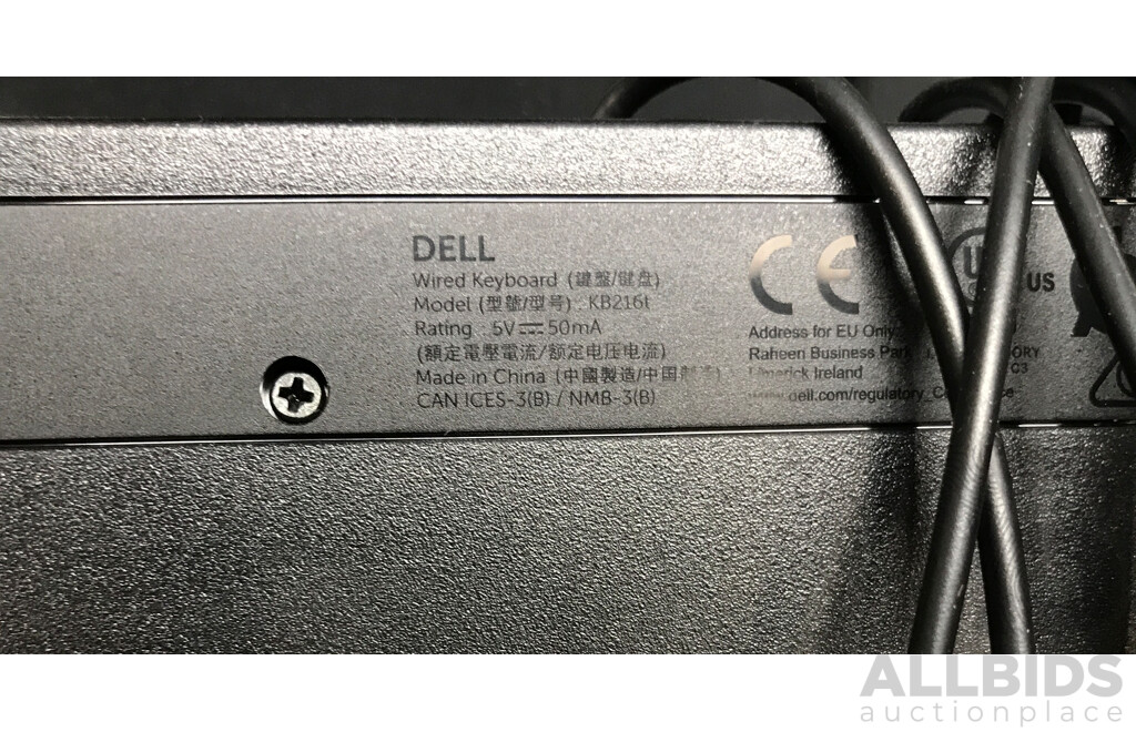 Lot of Dell LCD Monitors, Keyboards, Cisco Desktop Switch, and Logitech Computer Speakers