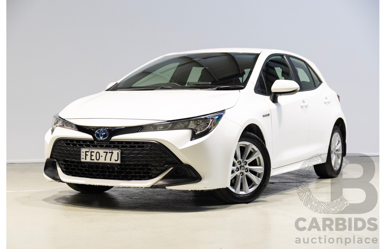 01/2024 Toyota Corolla Ascent Sport Hybrid ZWE219R 5D Hatchback White 1.8L