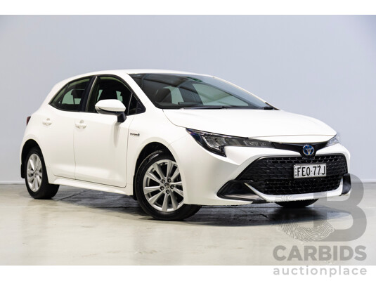 01/2024 Toyota Corolla Ascent Sport Hybrid ZWE219R 5D Hatchback White 1.8L