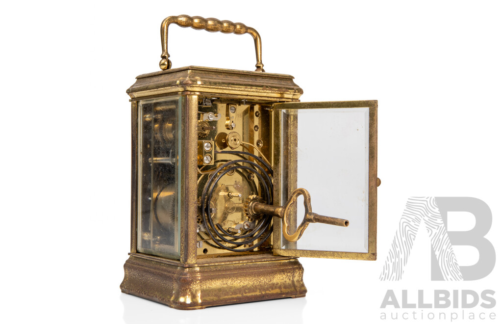 Vintage L’Épée 1839 Brass Carriage Clock