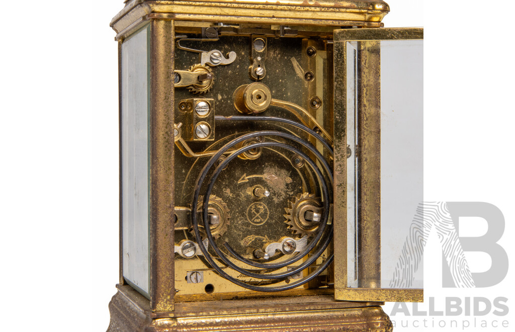 Vintage L’Épée 1839 Brass Carriage Clock