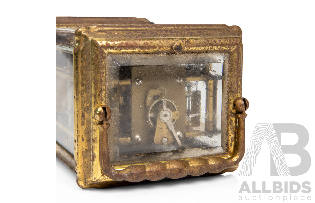 Vintage L’Épée 1839 Brass Carriage Clock