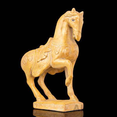 Chinese Chalk-ware Tang Style Horse Figure
