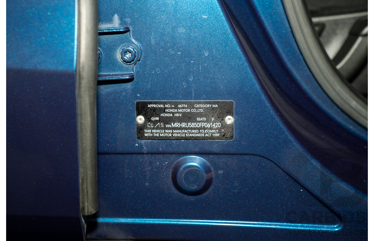 05/2015 Honda Hr-V VTi-S 4d Wagon Blue 1.8L