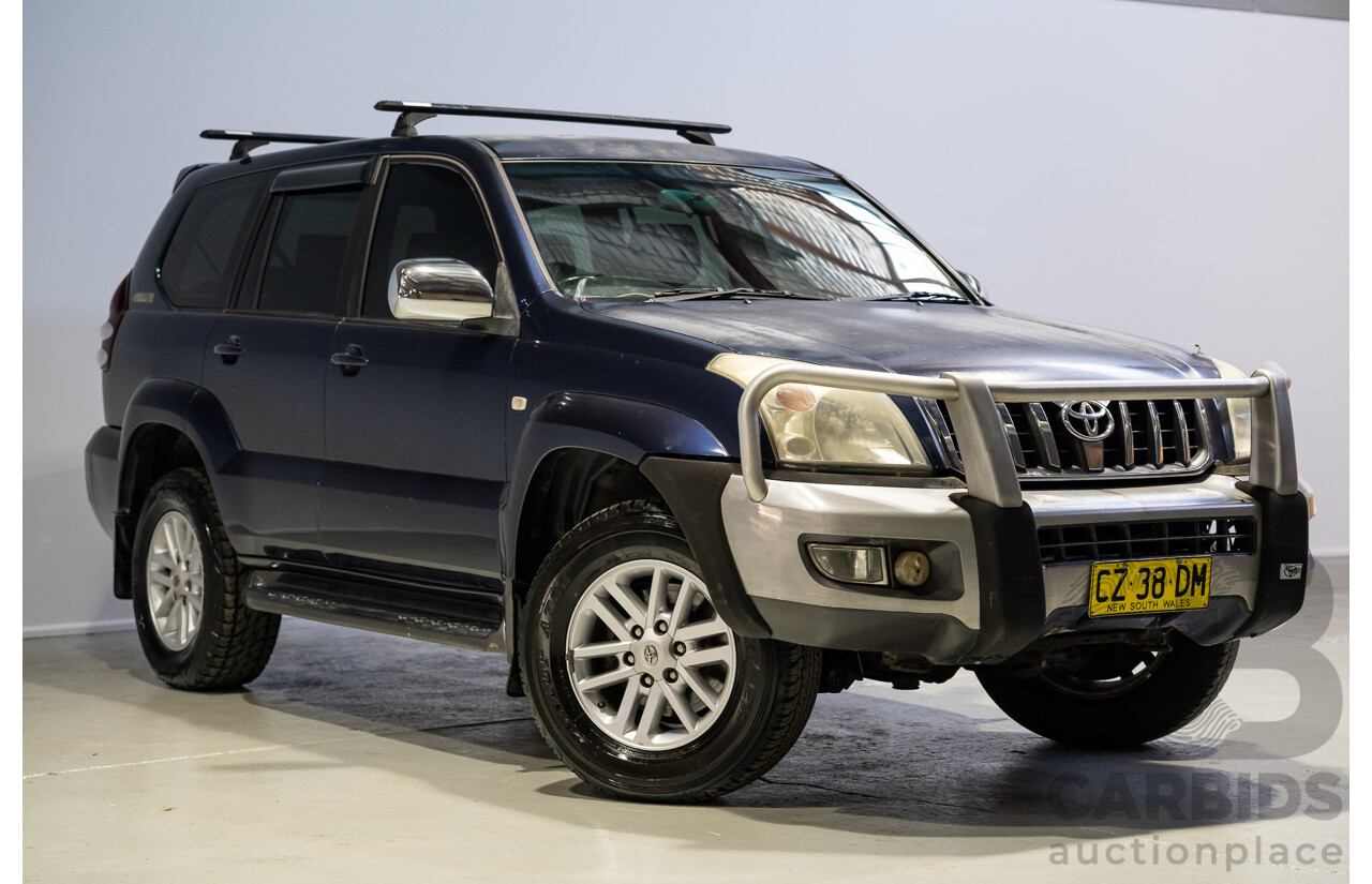 04/2005 Toyota Landcruiser Prado GXL (4x4) GRJ120R 4d Wagon Blue 4.0L V6