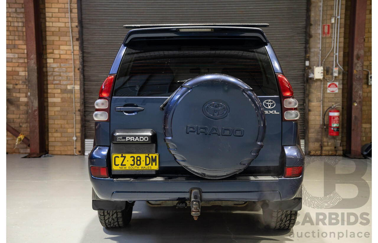 04/2005 Toyota Landcruiser Prado GXL (4x4) GRJ120R 4d Wagon Blue 4.0L V6