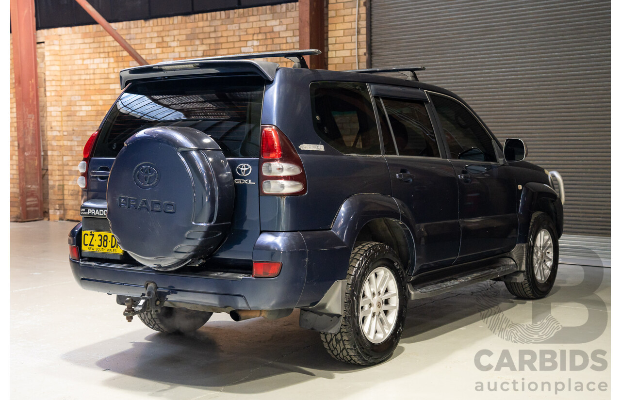 04/2005 Toyota Landcruiser Prado GXL (4x4) GRJ120R 4d Wagon Blue 4.0L V6