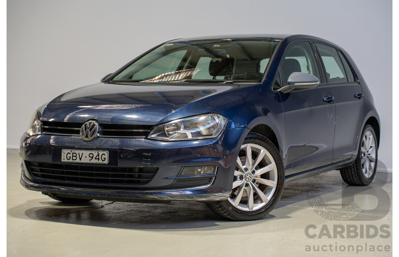 11/2013 Volkswagen Golf 110 TDI Highline 5d Hatchback Blue Turbo Diesel 2.0L
