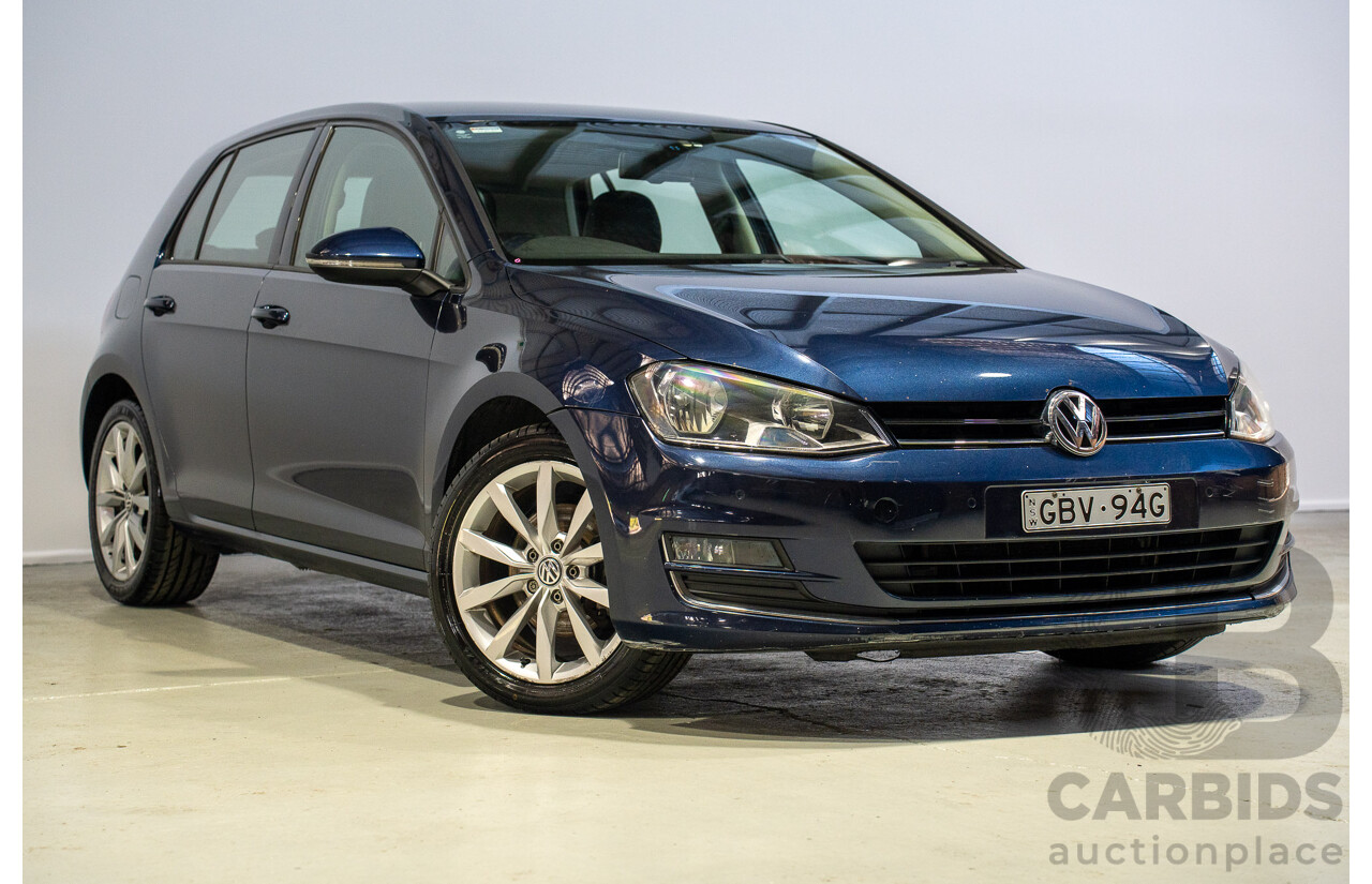 11/2013 Volkswagen Golf 110 TDI Highline 5d Hatchback Blue Turbo Diesel 2.0L