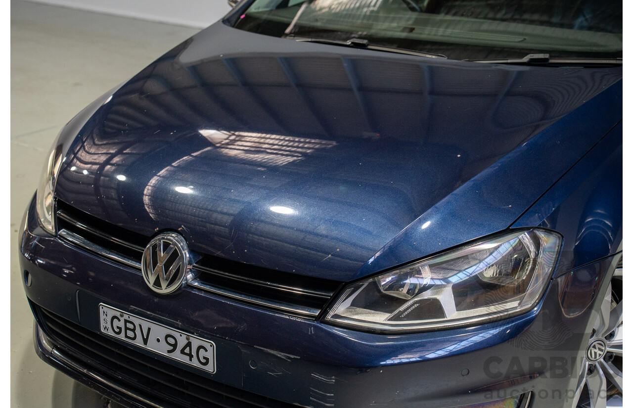 11/2013 Volkswagen Golf 110 TDI Highline 5d Hatchback Blue Turbo Diesel 2.0L