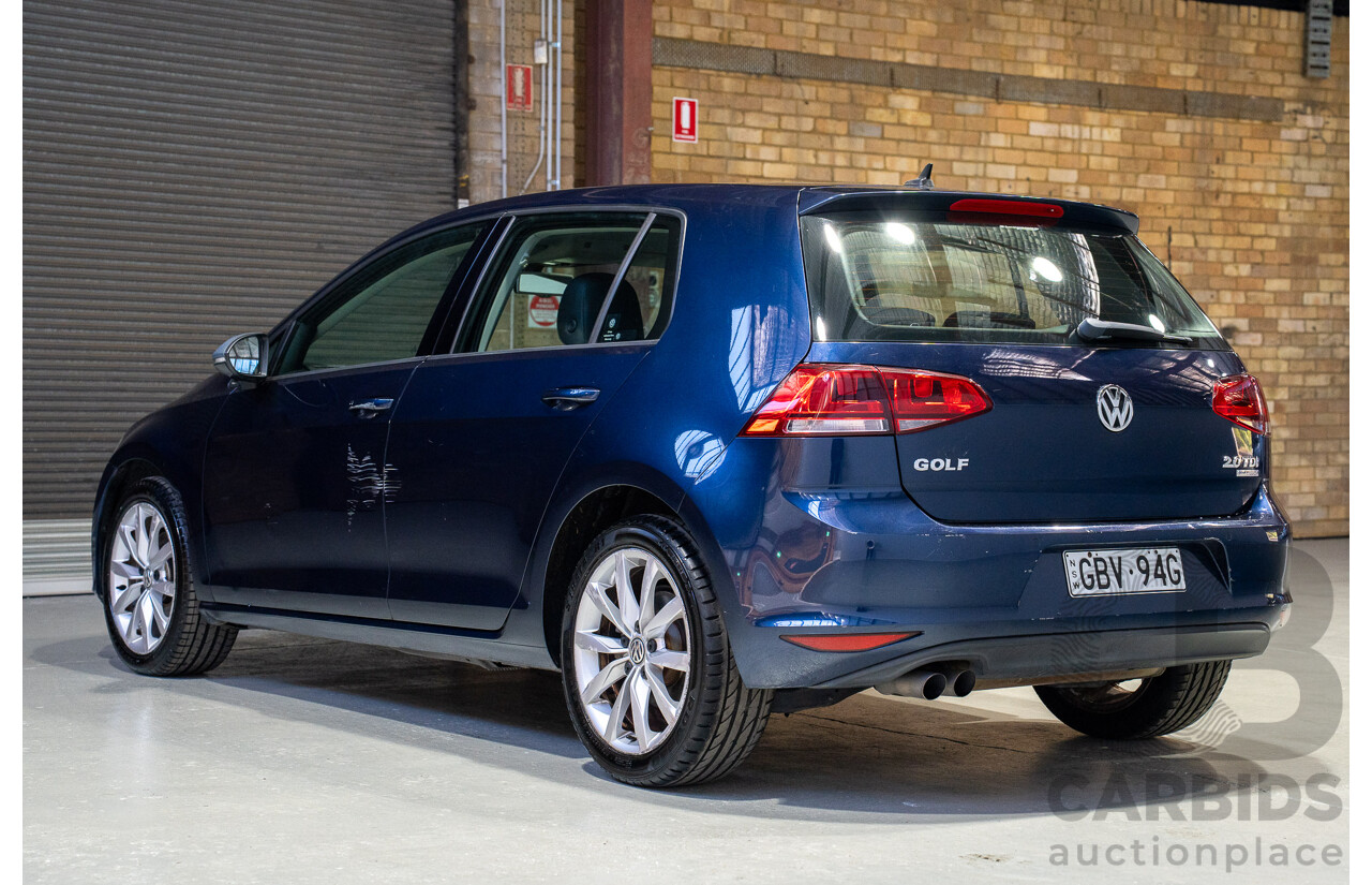 11/2013 Volkswagen Golf 110 TDI Highline 5d Hatchback Blue Turbo Diesel 2.0L
