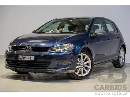 11/2013 Volkswagen Golf 110 TDI Highline 5d Hatchback Blue Turbo Diesel 2.0L