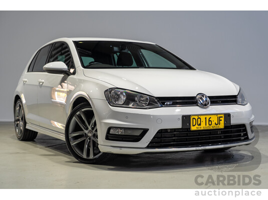02/2015 Volkswagen Golf 103 TSI Highline AU MY15 5D Hatchback White Turbo 1.4L