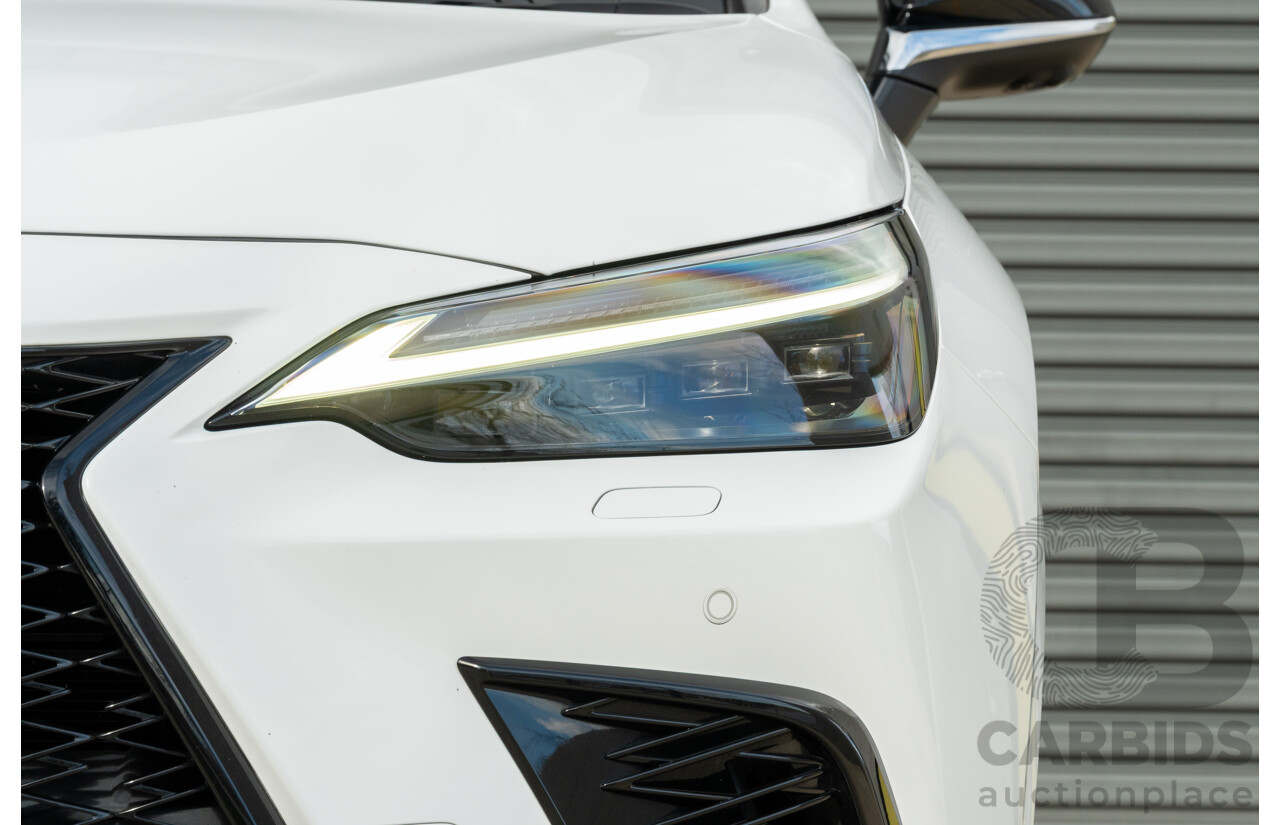 1/2022 Lexus NX350h F Sport (AWD) AAZH25R 4d Wagon Ultra White 2.5L - Hybrid