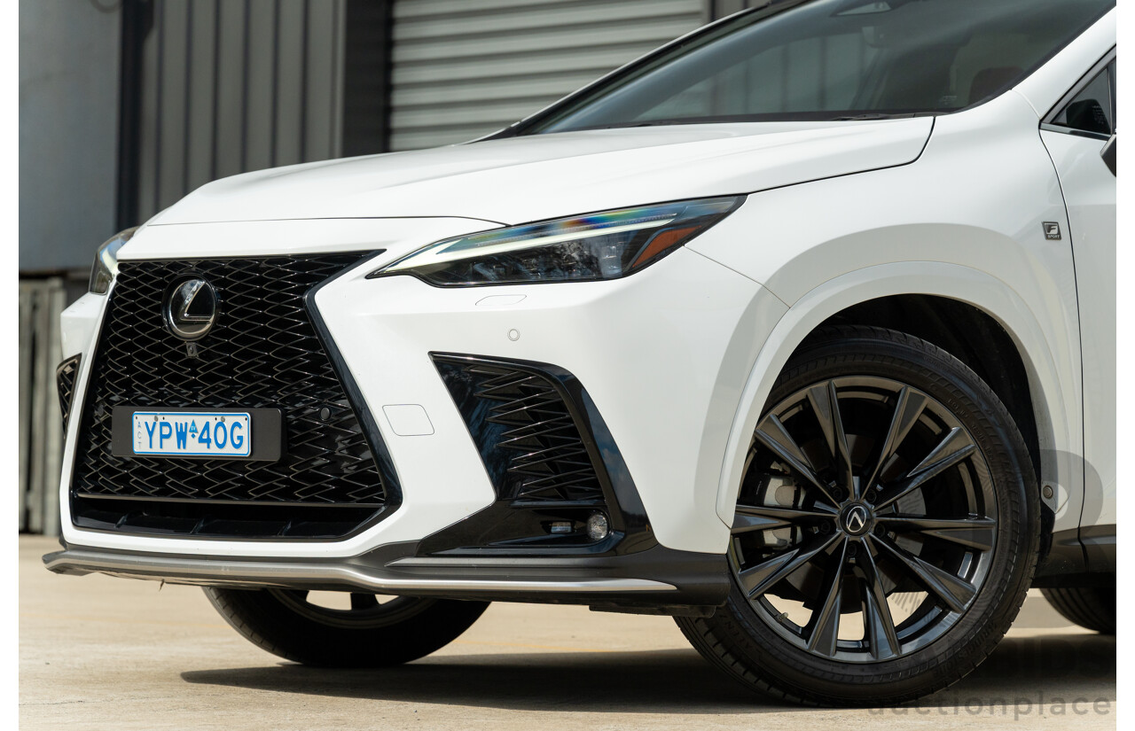 1/2022 Lexus NX350h F Sport (AWD) AAZH25R 4d Wagon Ultra White 2.5L - Hybrid