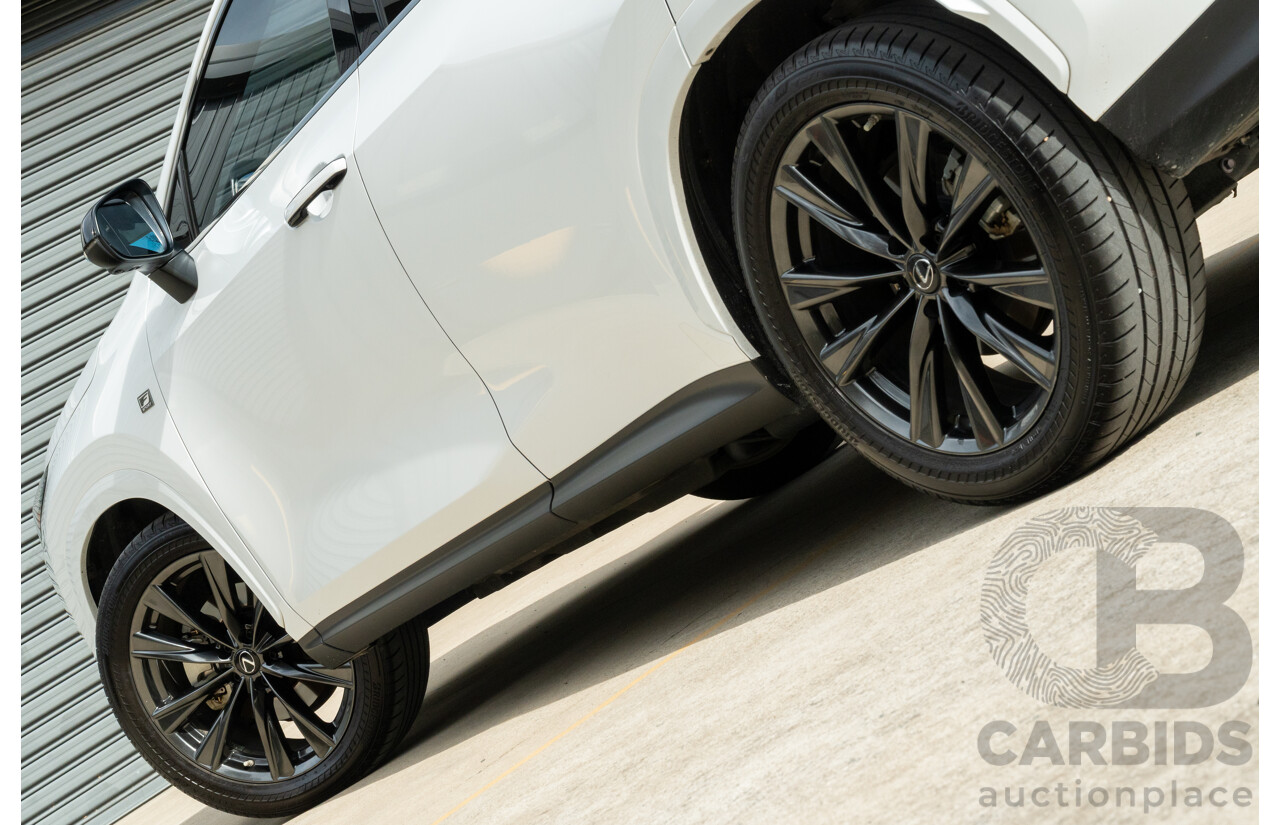 1/2022 Lexus NX350h F Sport (AWD) AAZH25R 4d Wagon Ultra White 2.5L - Hybrid