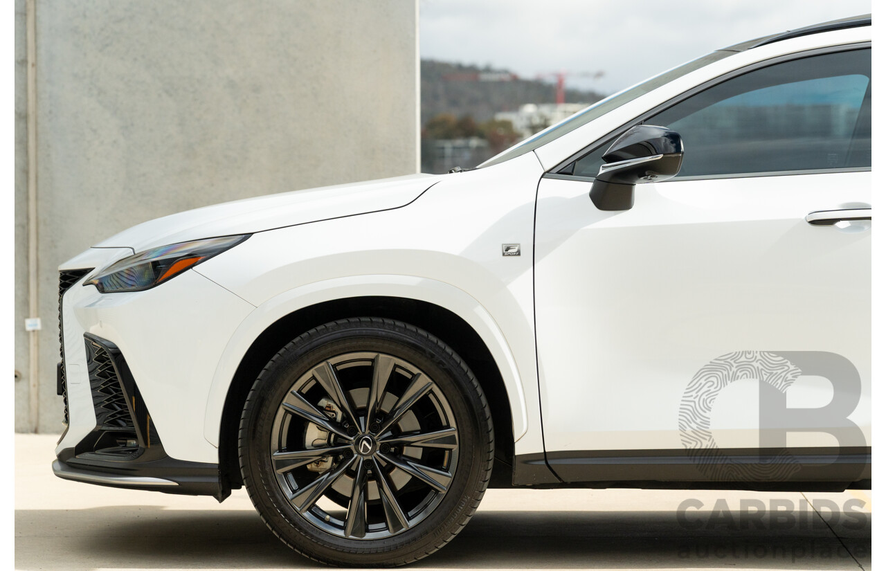 1/2022 Lexus NX350h F Sport (AWD) AAZH25R 4d Wagon Ultra White 2.5L - Hybrid