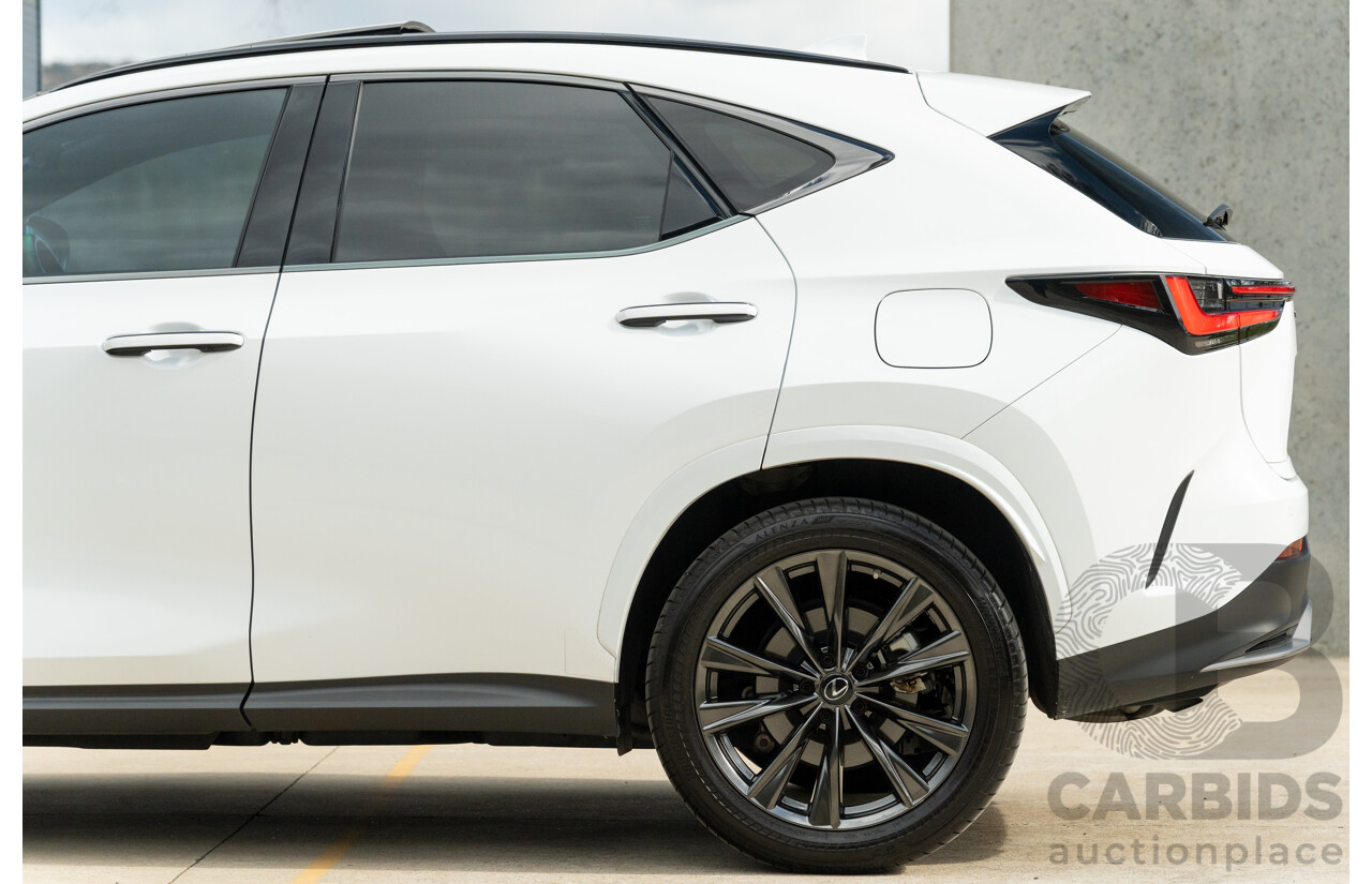 1/2022 Lexus NX350h F Sport (AWD) AAZH25R 4d Wagon Ultra White 2.5L - Hybrid