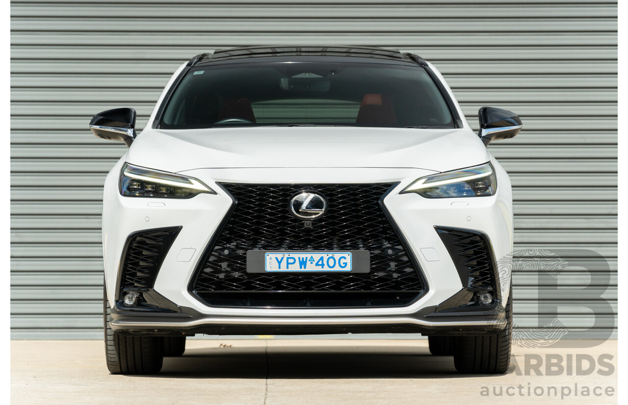 1/2022 Lexus NX350h F Sport (AWD) AAZH25R 4d Wagon Ultra White 2.5L - Hybrid