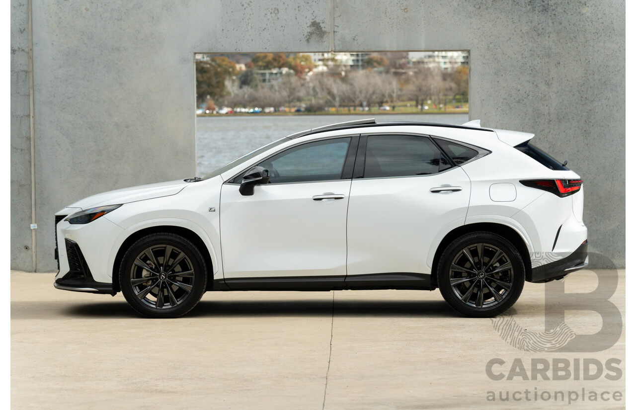 1/2022 Lexus NX350h F Sport (AWD) AAZH25R 4d Wagon Ultra White 2.5L - Hybrid