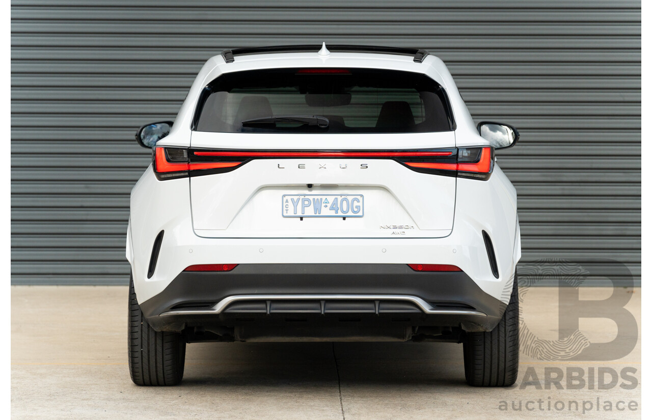 1/2022 Lexus NX350h F Sport (AWD) AAZH25R 4d Wagon Ultra White 2.5L - Hybrid