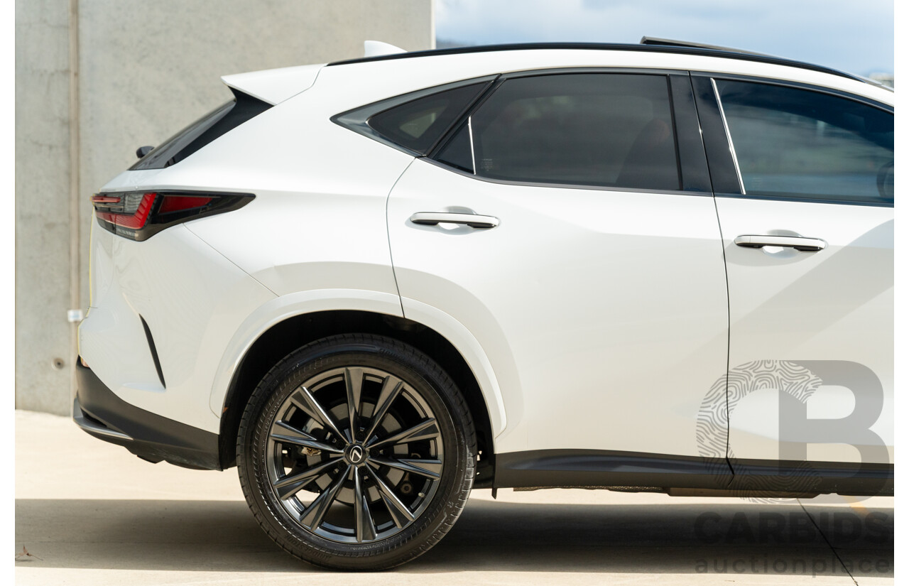 1/2022 Lexus NX350h F Sport (AWD) AAZH25R 4d Wagon Ultra White 2.5L - Hybrid