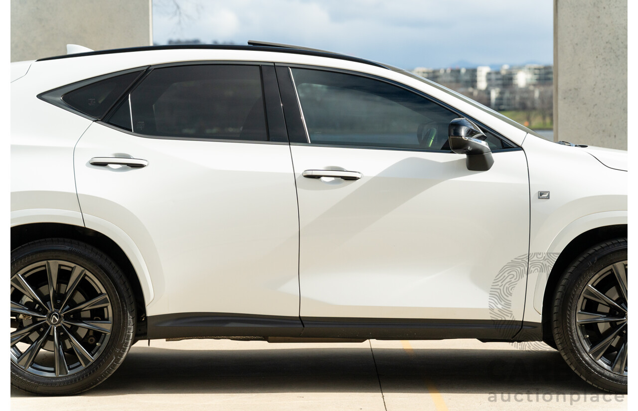 1/2022 Lexus NX350h F Sport (AWD) AAZH25R 4d Wagon Ultra White 2.5L - Hybrid