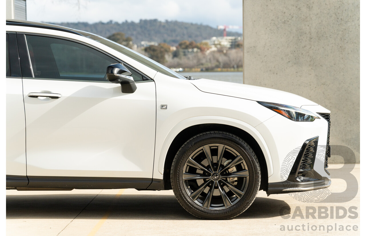 1/2022 Lexus NX350h F Sport (AWD) AAZH25R 4d Wagon Ultra White 2.5L - Hybrid