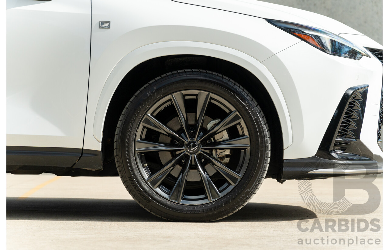 1/2022 Lexus NX350h F Sport (AWD) AAZH25R 4d Wagon Ultra White 2.5L - Hybrid