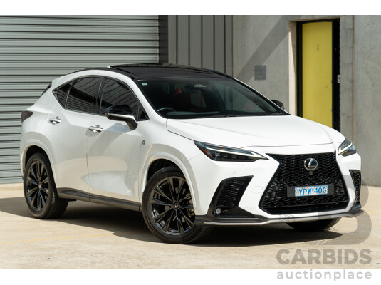 1/2022 Lexus NX350h F Sport (AWD) AAZH25R 4d Wagon Ultra White 2.5L - Hybrid