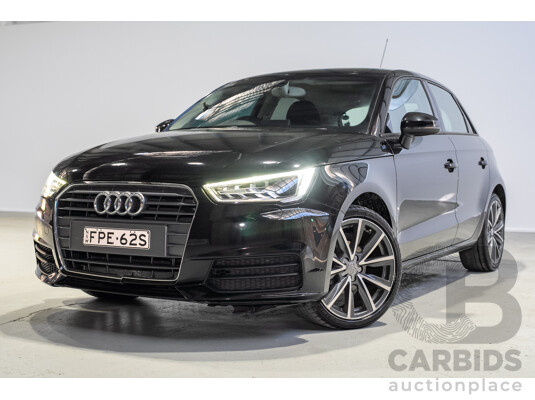 06/2016 Audi A1 Sportback TFSI 8X MY17 5d Hatchback Black Turbo 1.0L