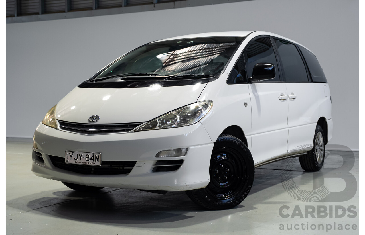 10/2003 Toyota Tarago GLi ACR30R 4d Wagon White 2.4L