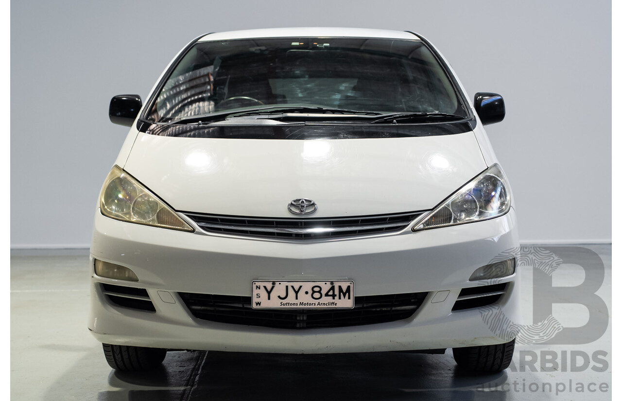 10/2003 Toyota Tarago GLi ACR30R 4d Wagon White 2.4L