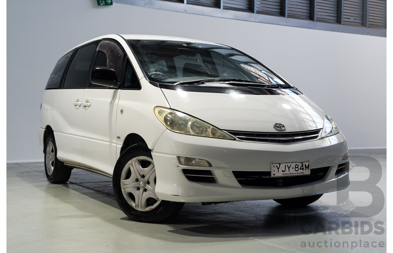 10/2003 Toyota Tarago GLi ACR30R 4d Wagon White 2.4L