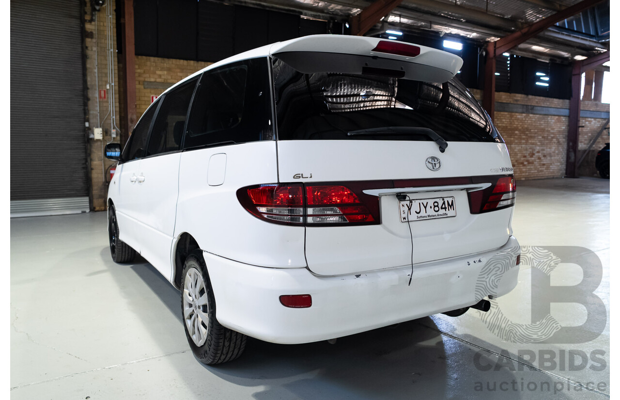 10/2003 Toyota Tarago GLi ACR30R 4d Wagon White 2.4L
