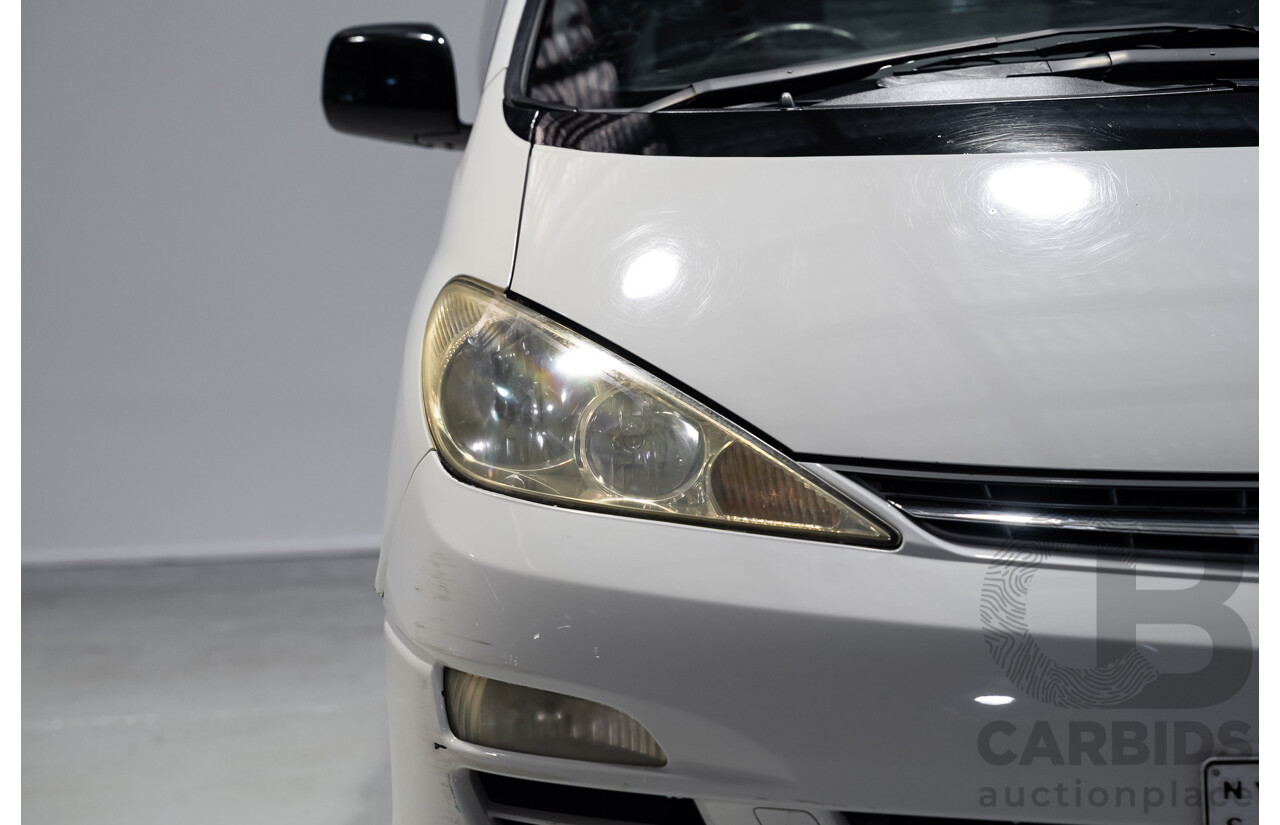 10/2003 Toyota Tarago GLi ACR30R 4d Wagon White 2.4L