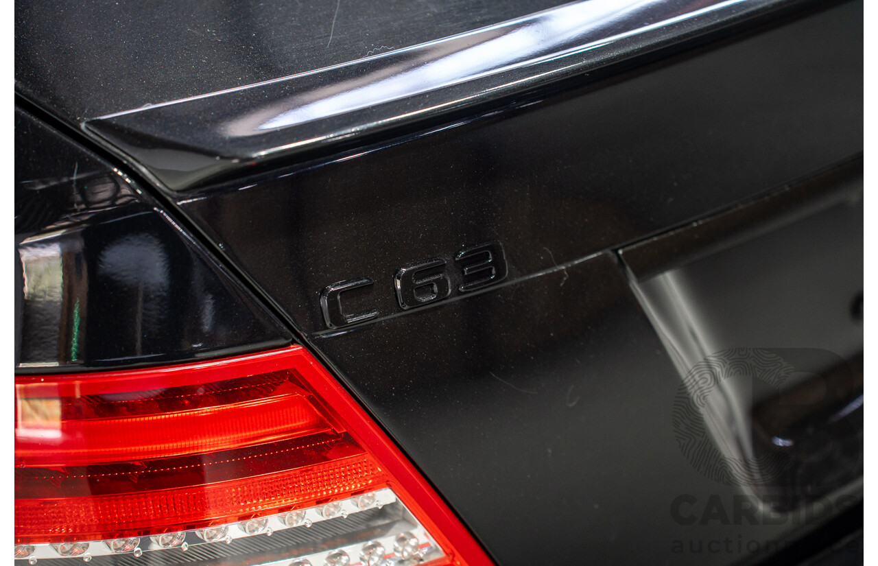 01/2012 Mercedes-Benz C63 AMG W204 MY12 4D Sedan Obsidian Black 6.2L V8