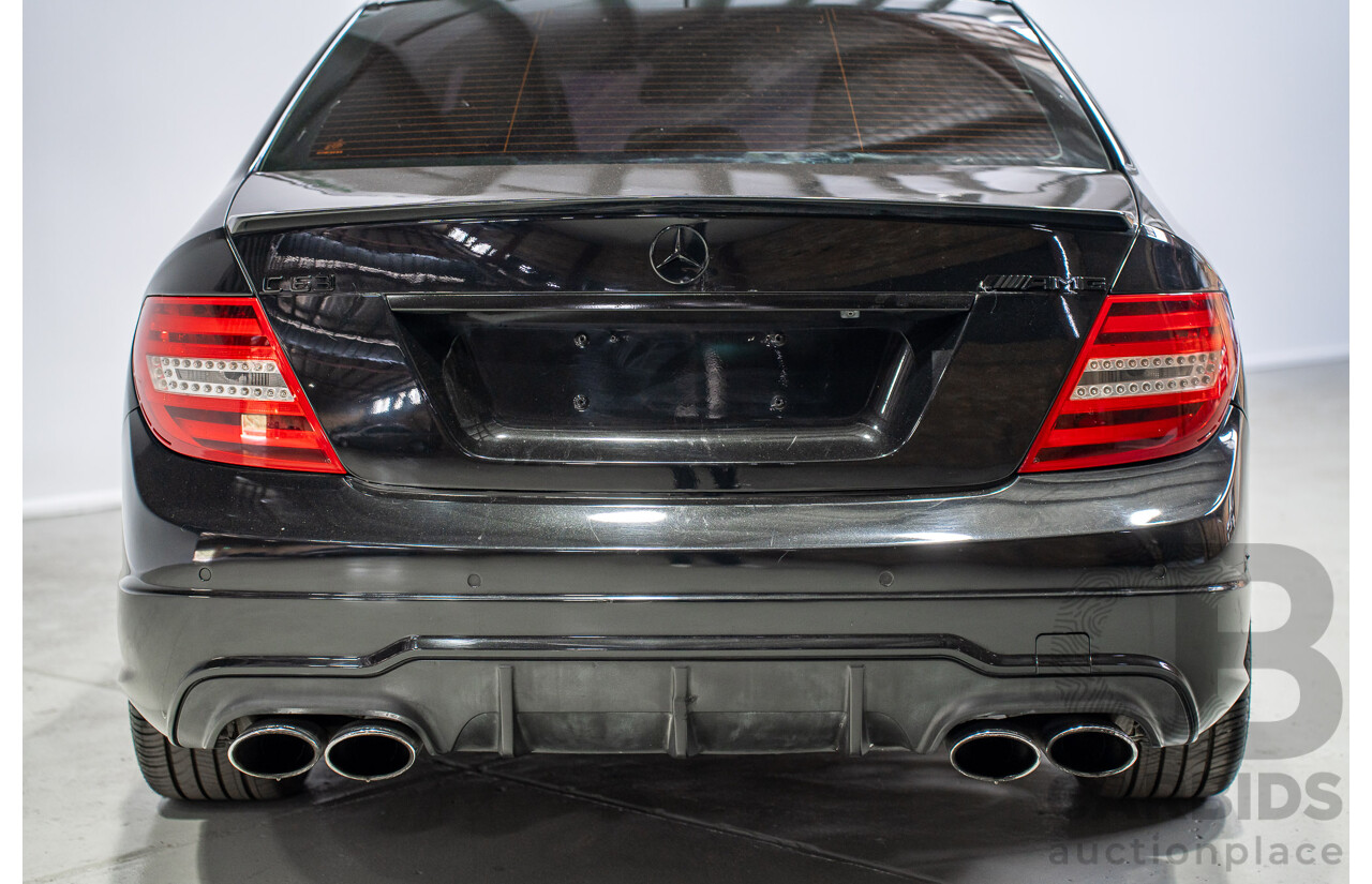 01/2012 Mercedes-Benz C63 AMG W204 MY12 4D Sedan Obsidian Black 6.2L V8